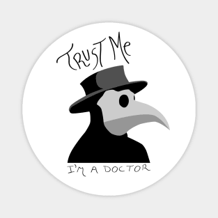 Plague doctor vintage and minimalist style Magnet